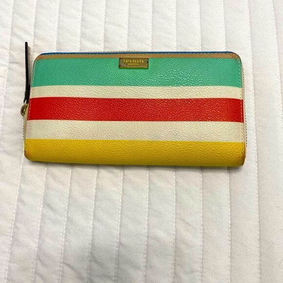 kate spade Handbags - Kate Spade ZIP Around Multicolor Wallet
